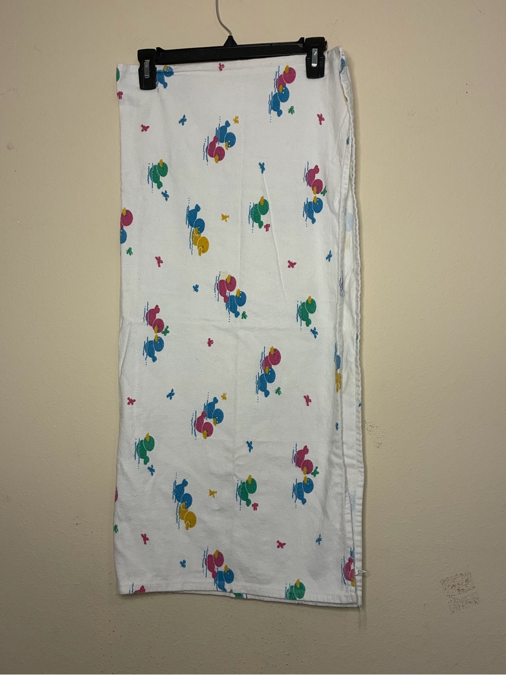 VTG Medline Hospital Baby Receiving Swaddling Blanket Ducks THICK Cotton Flannel